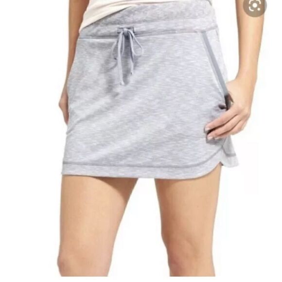 Athleta Womens Heathered Techie Terry Athletic Skirt Gray Sz XS 700464 - Picture 1 of 7